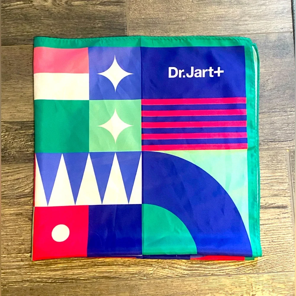 Dr. Jart+ Limited Edition Print Silk Scarf - K-Beauty Brand Collectible - Picture 2 of 4